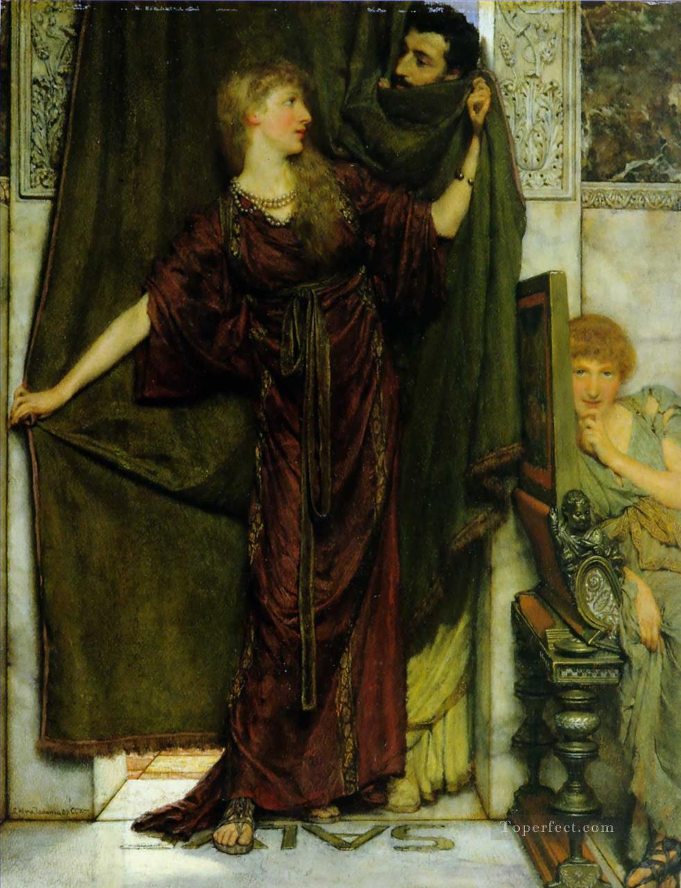 not at home Romantic Sir Lawrence Alma Tadema Oil Paintings